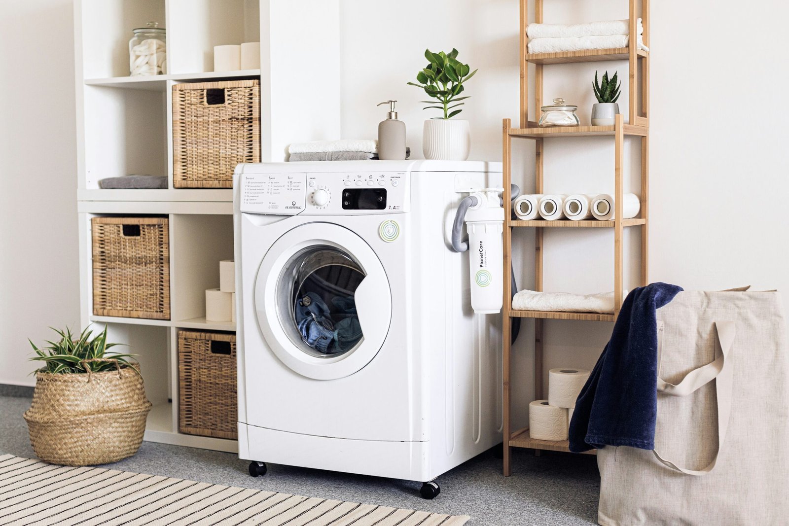 Renovated laundromat interior